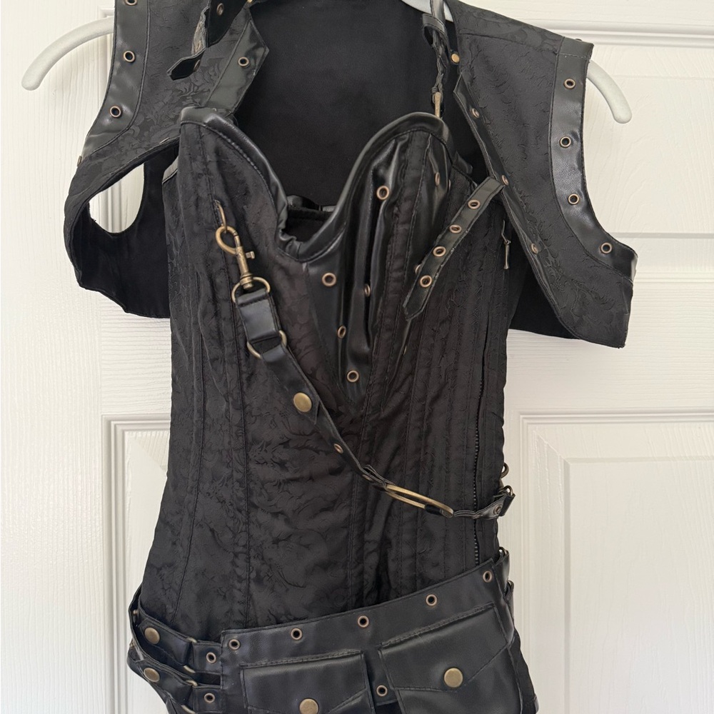 One-of-a-kind Black Corset Set - 25” Waist - 2 Piece - Originally $250